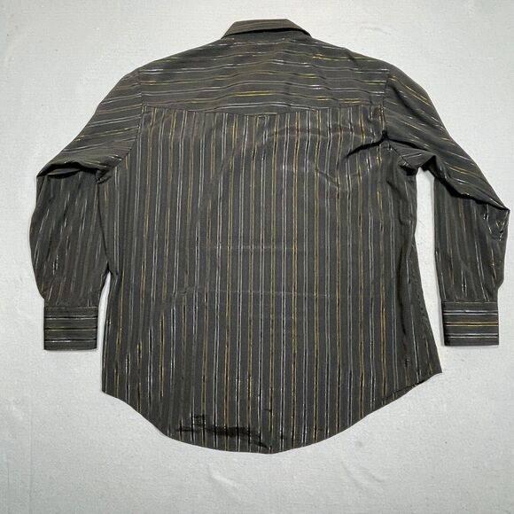 Ely Cattleman Western Shirt Youth XXL Long Sleeve Pearl Snap Stripe Rodeo Cowboy - Picture 8 of 9